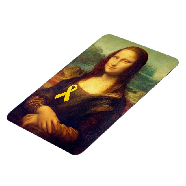 Magnet Flexible Mona Lisa Au Ruban Jaune (Côté Gauche)