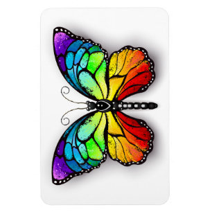 Magnet Flexible Monarque papillon arc-en-ciel