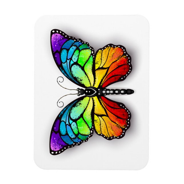 Magnet Flexible Monarque papillon arc-en-ciel (Vertical)