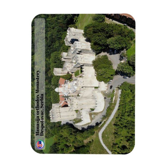 Magnet Flexible MONASTÈRES SERBES - Monastère de Manasija 3 (Vertical)