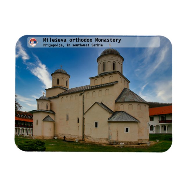 Magnet Flexible MONASTÈRES SERBES - Monastère orthodoxe de Milešev (Horizontal)