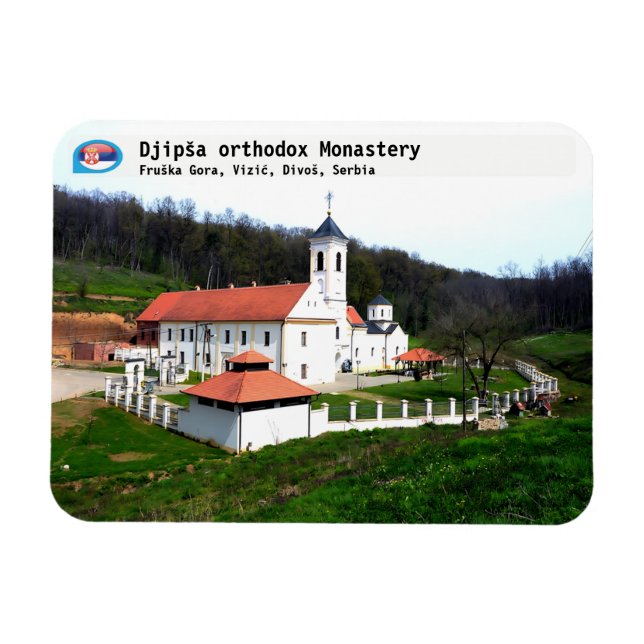 Magnet Flexible MONASTÈRES SERBES - Monastère orthodoxe Djipša 3 (Horizontal)