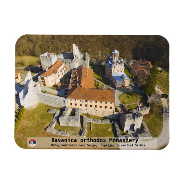 Magnet Flexible MONASTÈRES SERBES - Monastère orthodoxe Ravanica (Horizontal)