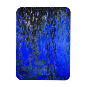 Magnet Flexible Monet Lys d'eau et Branches de saules de pleurs