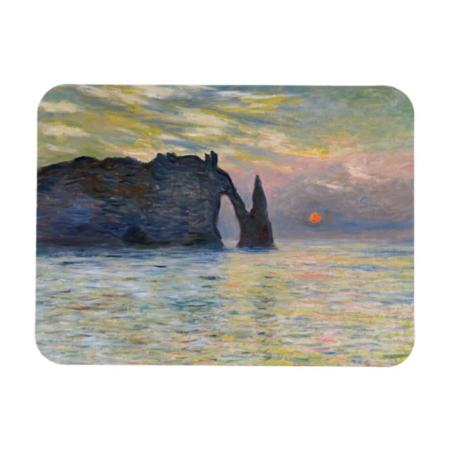 Magnet Flexible Monet - The Manneport, Cliff at Etretat, Sunset (Horizontal)