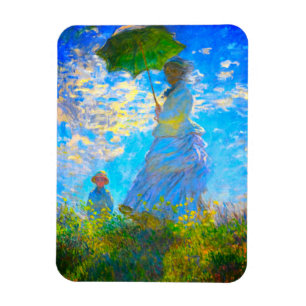 Magnet Flexible Monet Woman avec un parasol