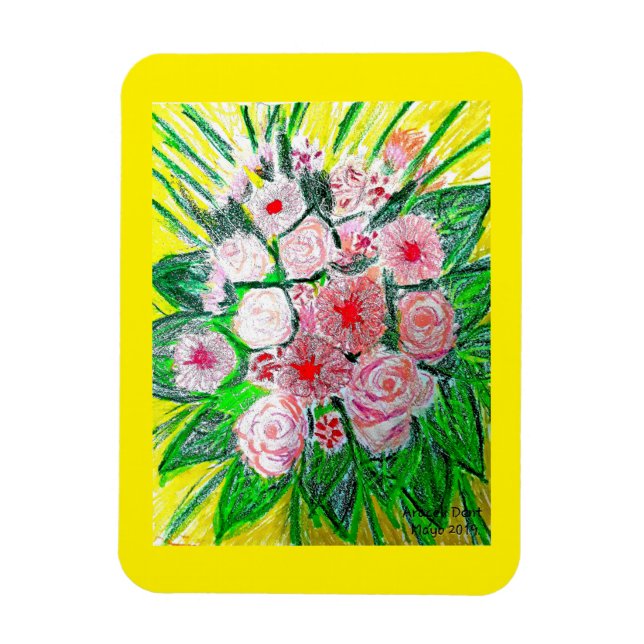 Magnet Flexible Monochromatique, Rosas, Dianthus caryophyllus,  Ge (Vertical)
