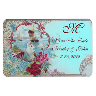 Magnet Flexible MONOGRAM ROMANTİCA, Enregistrer La Date