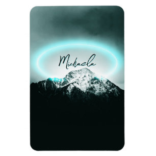 Magnet Flexible Monogramme de lumière de néon bleu mystérieux de m