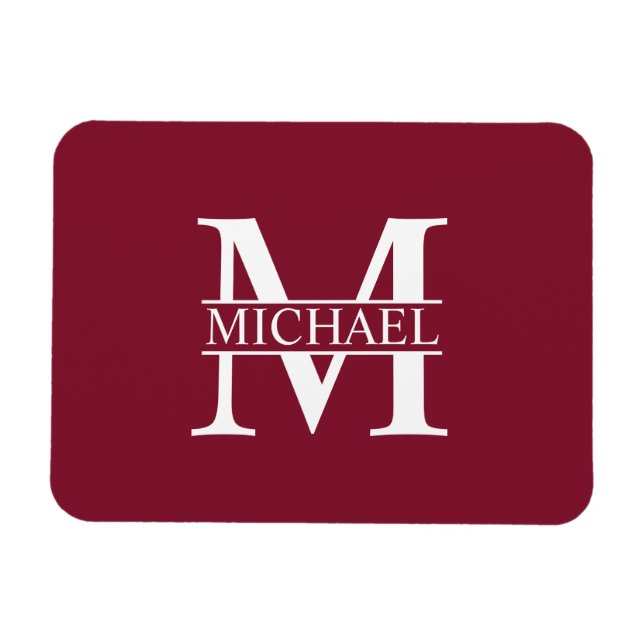 Magnet Flexible Monogramme et nom personnalisés (Horizontal)