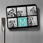 Magnet Flexible Monogramme - Jusqu'à 5 photos noir<br><div class="desc">Vous pouvez utiliser des photos carrés ou selfies pour cette conception. Utilisez cinq photos carrés pour créer un cadeau unique et personnel. Ou vous pouvez garder le chiot hipster et faire un gardien branché. Si vous avez besoin d'ajuster les images,  cliquez sur l'outil personnaliser pour apporter des modifications.</div>