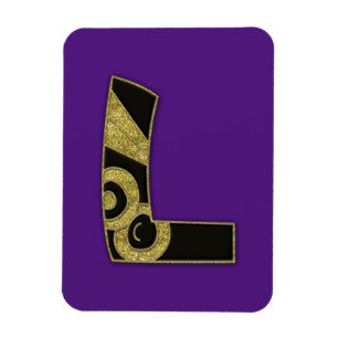 Magnet Flexible monogramme rétro - L