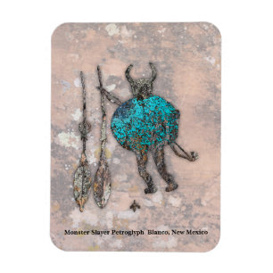 Magnet Flexible Monster Slayer Petroglyph - Blanco, Nouveau-Mexiqu