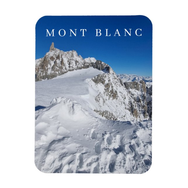 Magnet Flexible Mont Blanc en vue d'hiver aimant frigo (Vertical)