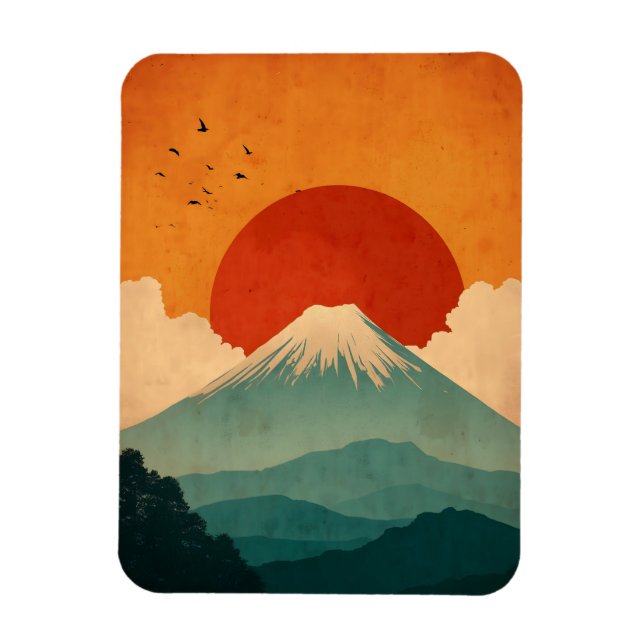 Magnet Flexible Mont Fuji vintage (Vertical)