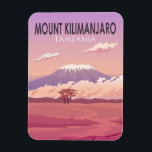 Magnet Flexible Mont Kilimandjaro Tanzanie Afrique Vintage<br><div class="desc">Design vectoriel du Kilimandjaro. C'est la plus haute montagne d'Afrique et la plus haute montagne autonome du monde.</div>