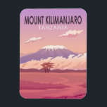 Magnet Flexible Mont Kilimandjaro Tanzanie Afrique Vintage<br><div class="desc">Design vectoriel du Kilimandjaro. C'est la plus haute montagne d'Afrique et la plus haute montagne autonome du monde.</div>
