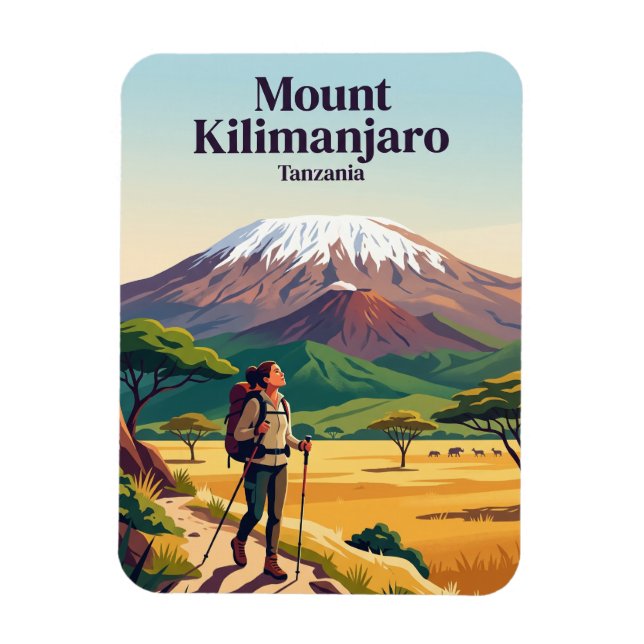 Magnet Flexible Mont Kilimanjaro Tanzanie (Vertical)