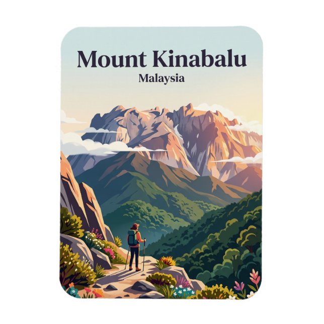 Magnet Flexible Mont Kinabalu Malaisie (Vertical)