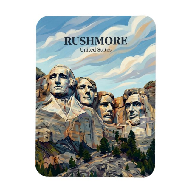 Magnet Flexible Mont Rushmore Dakota du Sud (Vertical)