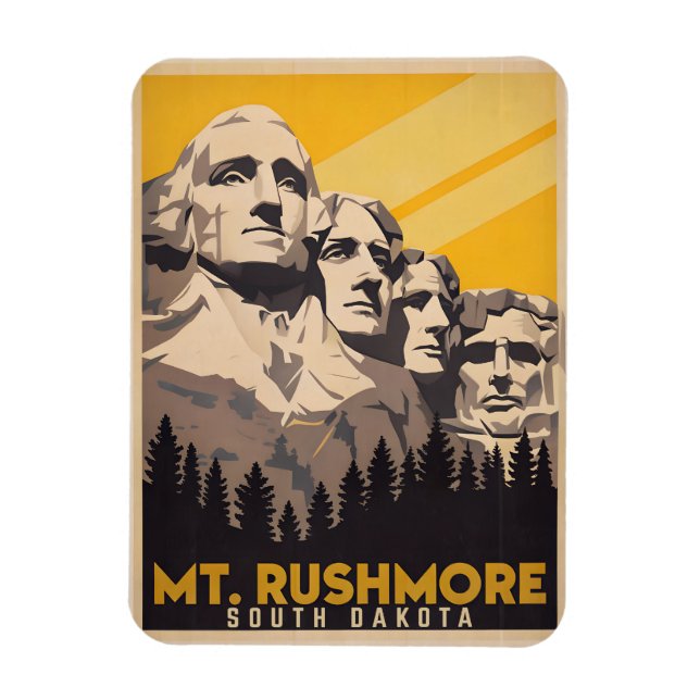 Magnet Flexible Mont Rushmore, Dakota du Sud (Vertical)