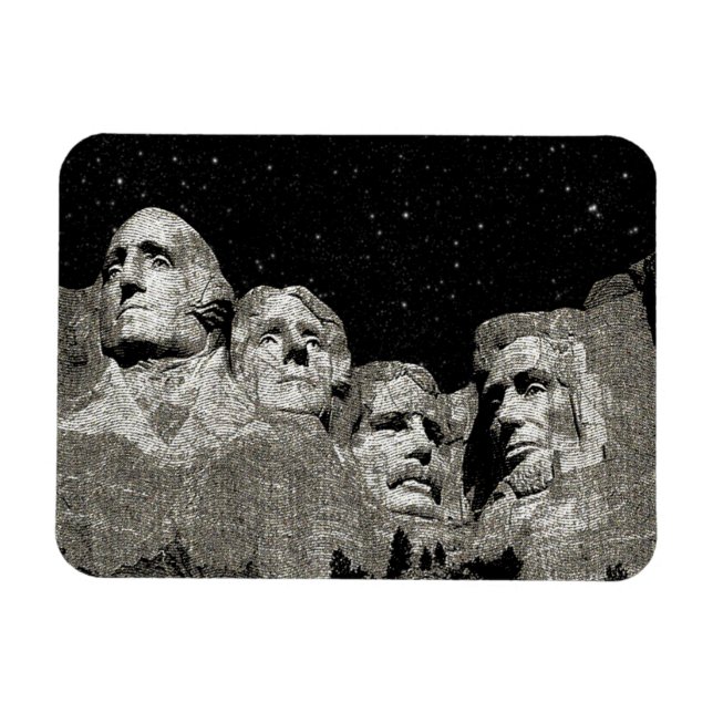 Magnet Flexible Mont Rushmore Présidents américains, (Horizontal)