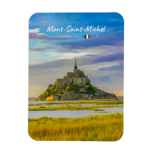 Magnet Flexible Mont-Saint-Michel, France - Abbaye médiévale arron