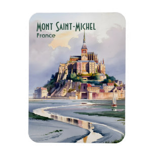 Magnet Flexible Mont Saint-Michel France Impressioniste Aquarelle