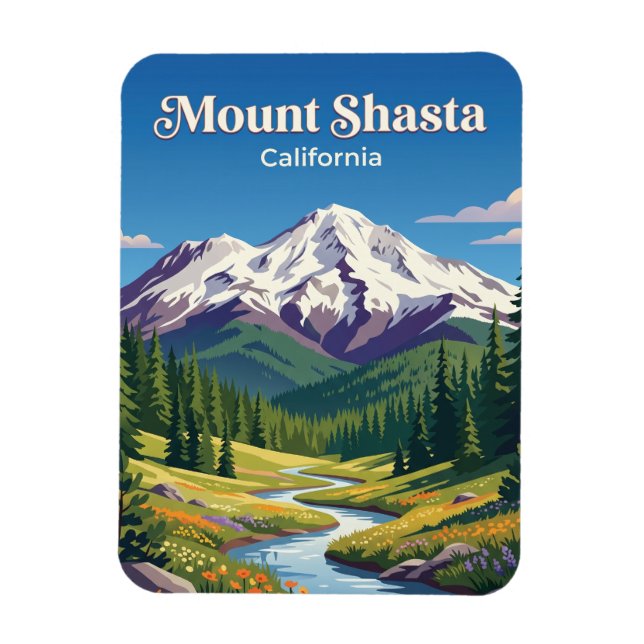 Magnet Flexible Mont Shasta Californie (Vertical)
