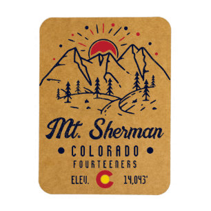 Magnet Flexible Mont Sherman Colorado 14ers Minimaliste de montagn