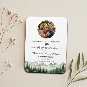 Magnet Flexible Montagne Pin 17e Anniversaire de Mariage Enregistr