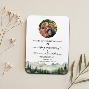 Magnet Flexible Montagne Pin 21e anniversaire de mariage Enregistr