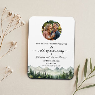 Magnet Flexible Montagne Pin 28e Anniversaire de Mariage Enregistr