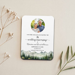 Magnet Flexible Montagne Pin 78 Save the Date Anniversaire de Mari
