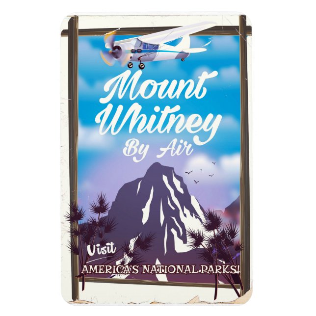 Magnet Flexible Monte Whitney, Classic California Travel poster (Vertical)
