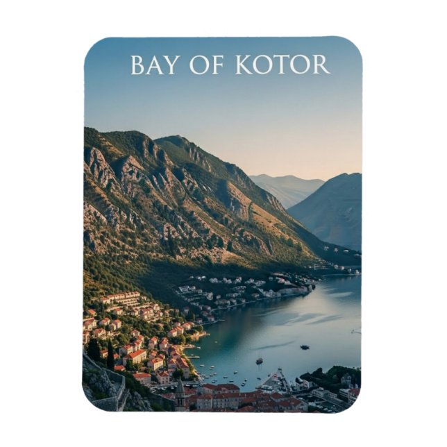 Magnet Flexible Monténégro Baie de Kotor Voyage (Vertical)