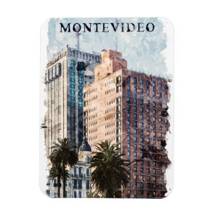 Magnet Flexible Montevideo Uruguay Vintage voyage