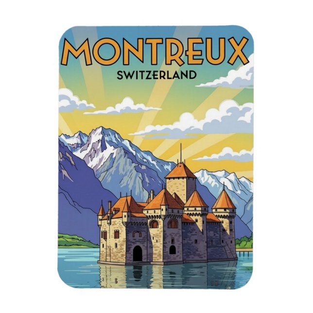 Magnet Flexible Montreux Suisse Château de Chillon (Vertical)