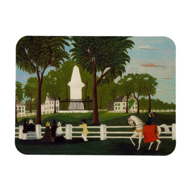 Magnet Flexible Monument de bataille de Lexington, vers 1830 (Horizontal)