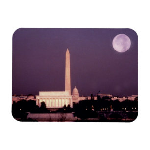 Magnet Flexible Monument de Washington, le capitol et Jefferson