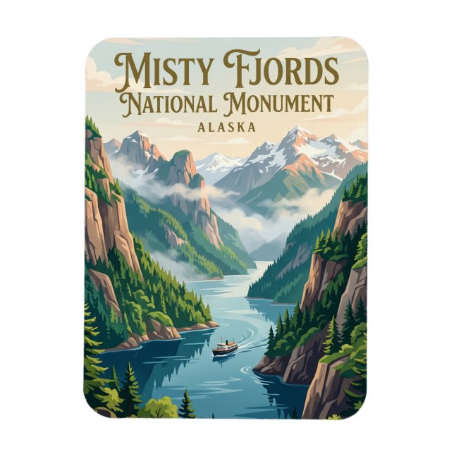 Magnet Flexible Monument national de Misty Fjords Alaska (Vertical)