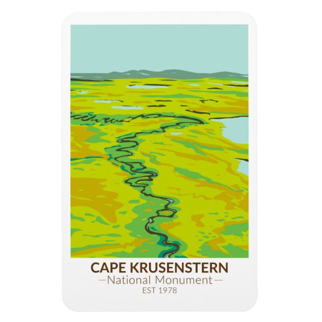 Magnet Flexible Monument national du Cap Krusenstern Tundra River (Vertical)