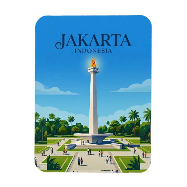 Magnet Flexible Monument national (Monas) Indonésie (Vertical)