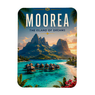 Magnet Flexible 🌴 Moorea Polynésie française Décoration de luxe p