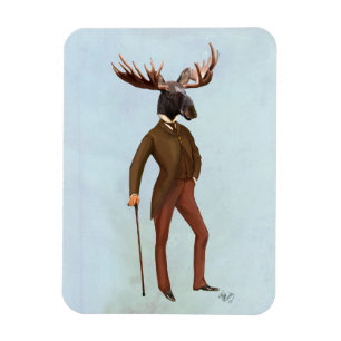 Magnet Flexible Moose En Costume Complet 2