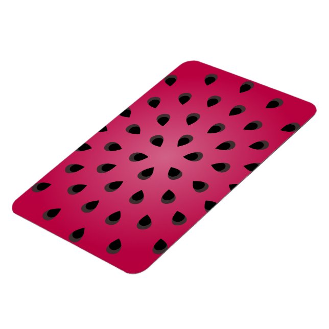Magnet Flexible Morceau de pastèque rouge avec graines (Côté Gauche)