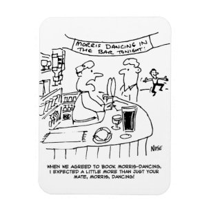 Magnet Flexible Morris Dancing in Pub. Danse Morris traditionnelle