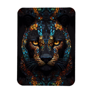 Magnet Flexible Mosaic Panther Art