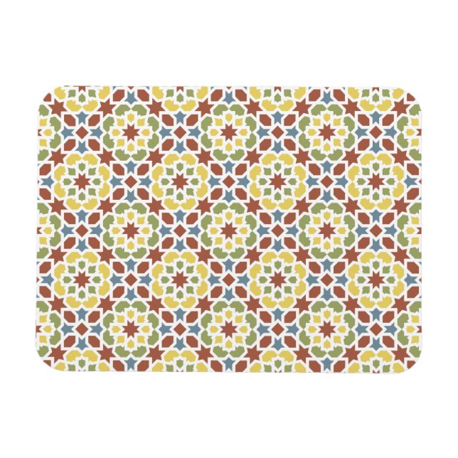 Magnet Flexible Mosaïque géométrique d'arabesques du Maroc (Horizontal)