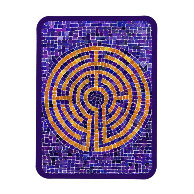 Magnet Flexible MOSAÏQUE LABYRINTHE Aimant flexible 3x4 - Violet (Vertical)